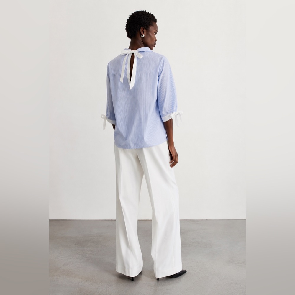 CACHE-CACHE - Striped Blouse with Bow details